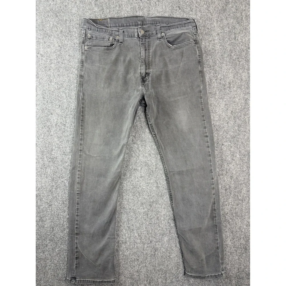 Levis 513 Slim‎ Straight Jeans Mens 36x30 Grey Denim Pants 08513-0786